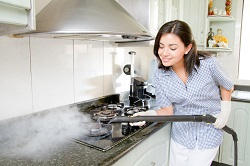 Cleaning Grout Lines And Tiles In The Office